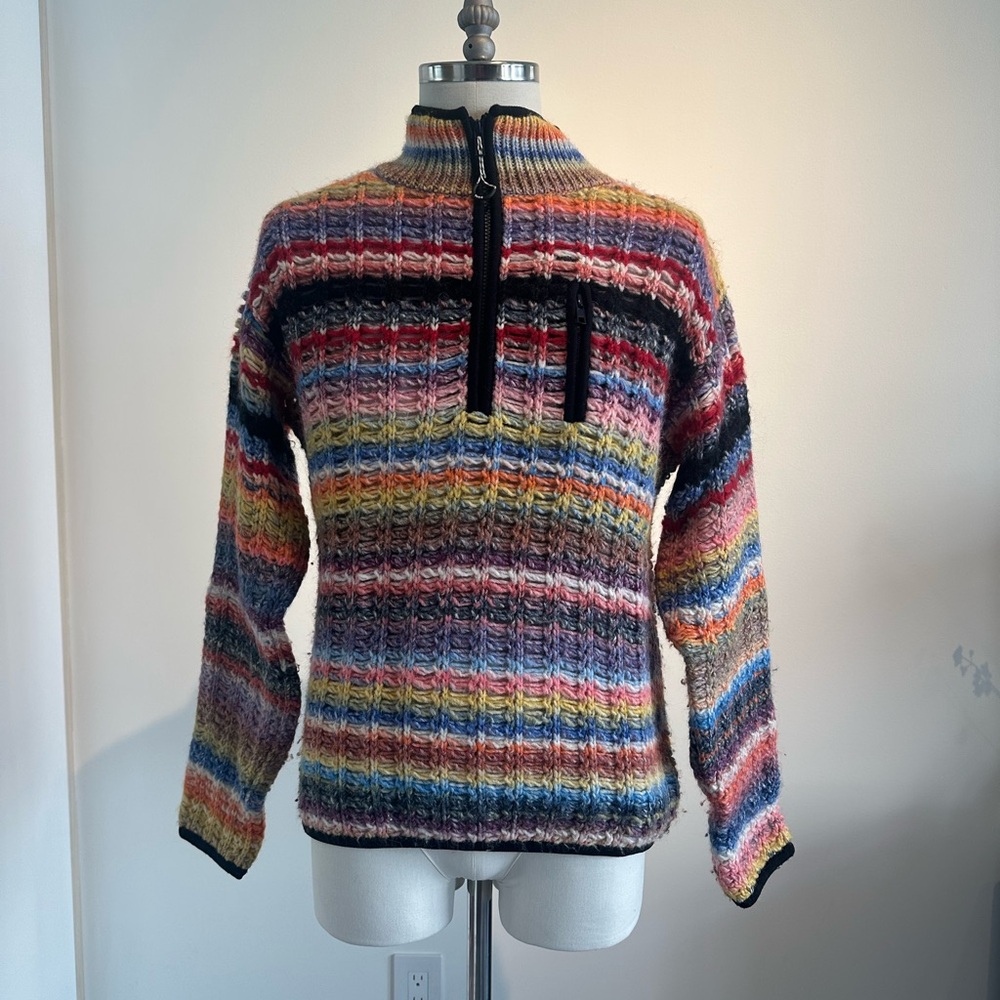 Kenzo Multicolor Striped Turtleneck Sweater